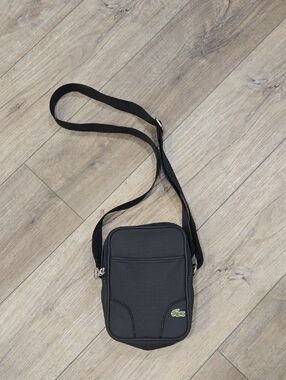 NWOT Lacoste Black Small Crossbody Messenger Bag